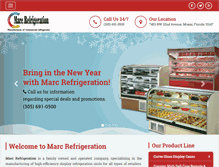 Tablet Screenshot of marcrefrigeration.com